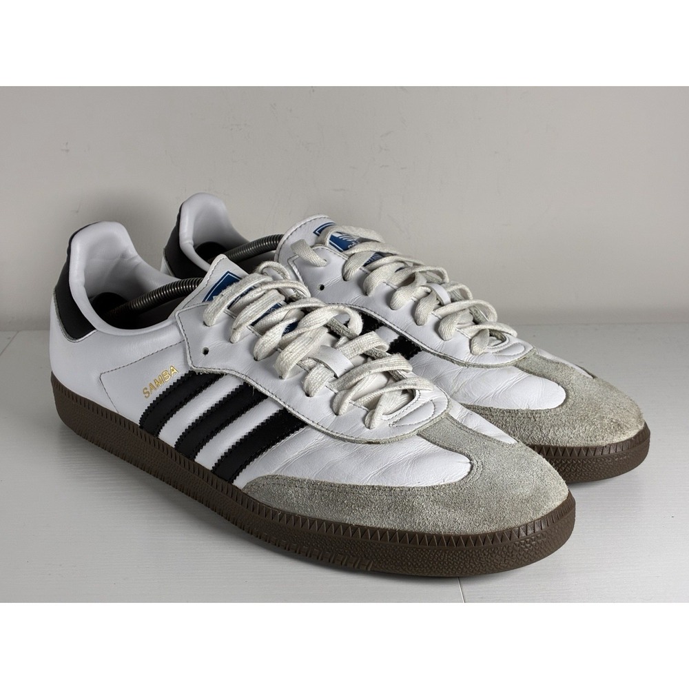 Size 13- adidas Samba OG Low White Black Gum Men's Shoes